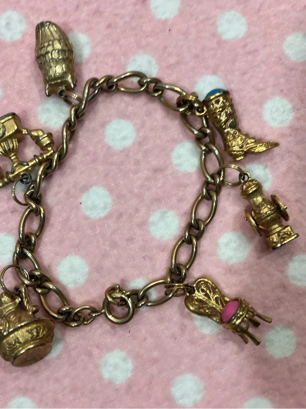 Avon Faux Gold charm bracelet - medium